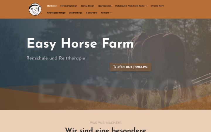 Snimka zaslona za easy-horse-farm.de