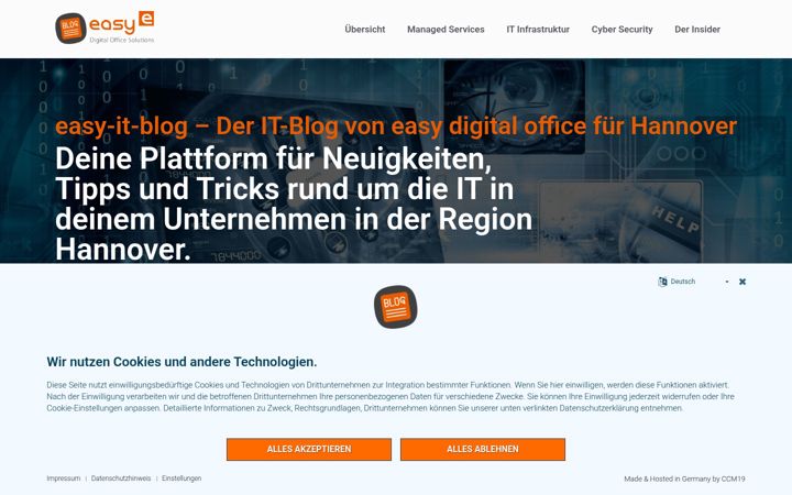 Snimka zaslona za easy-it-blog.de