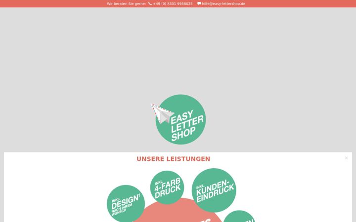 Snimka zaslona za easy-lettershop.de