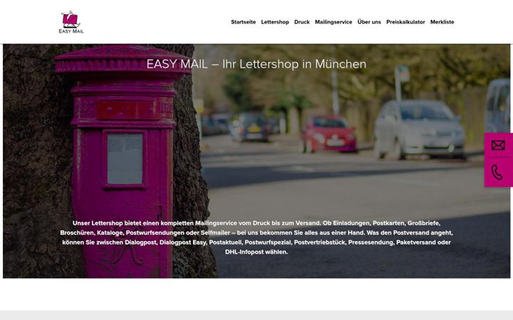 Screenshot of easy-mail.de