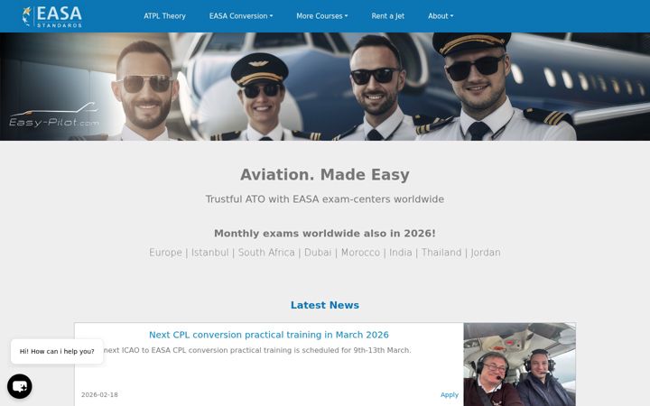 Screenshot of easy-pilot.com