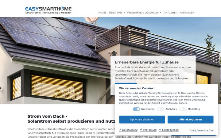 Screenshot of easy-smartsolar.de