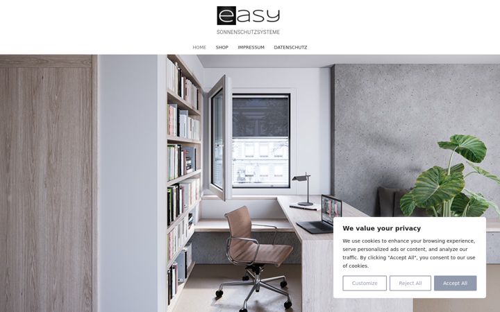 Screenshot of easy-sonnenschutz.de