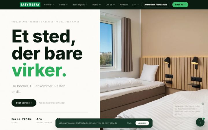 Skjámynd af easy-stay.dk