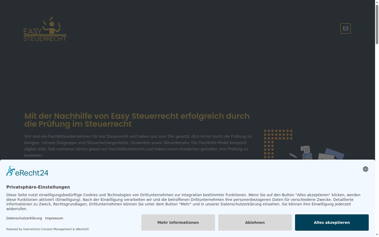Screenshot tal-banner tal-kunsens muri qabel kwalunkwe interazzjoni