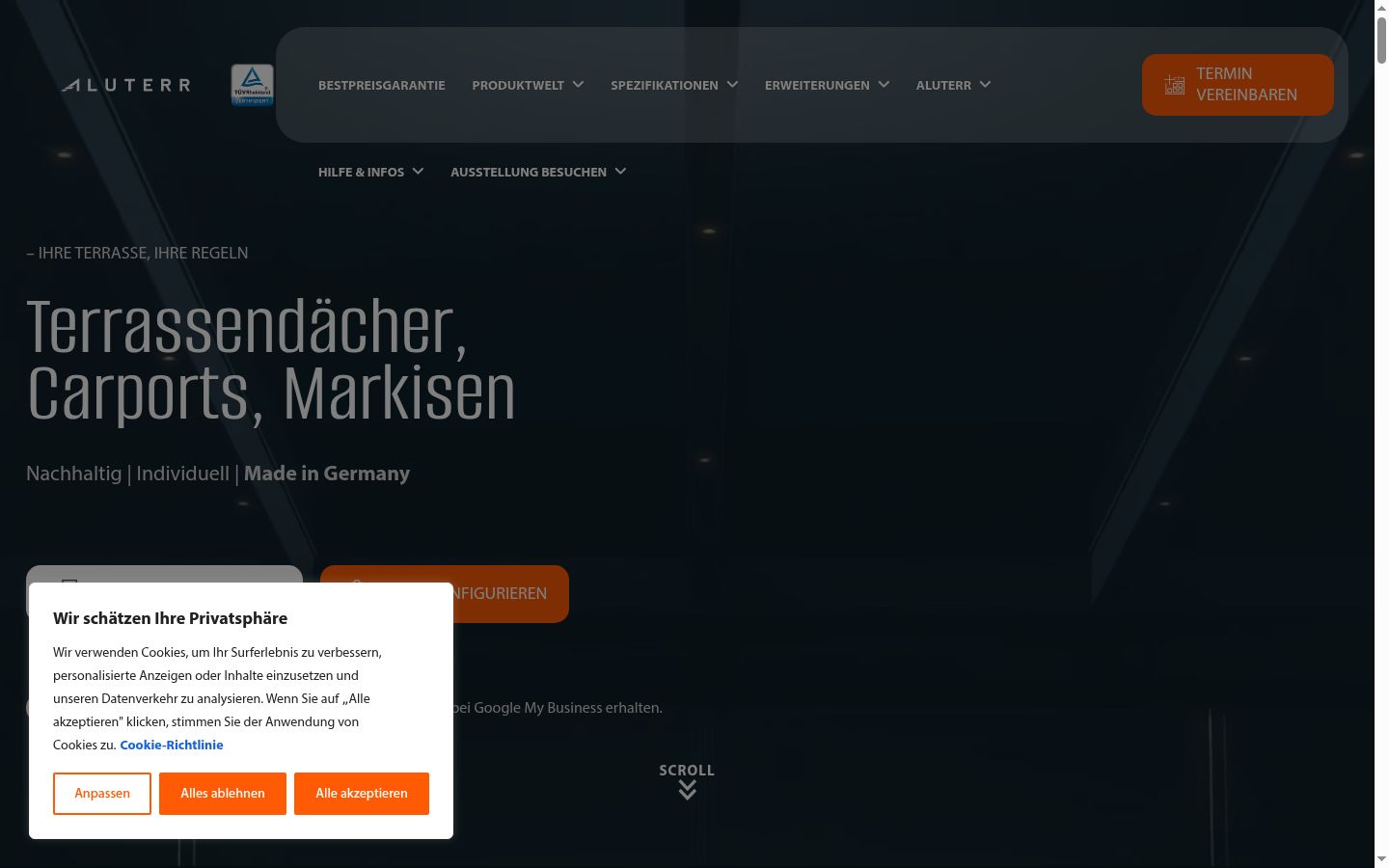 Screenshot tal-banner tal-kunsens muri qabel kwalunkwe interazzjoni