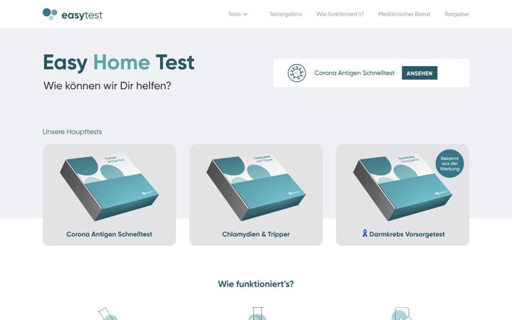 Screenshot of easy-testen.de