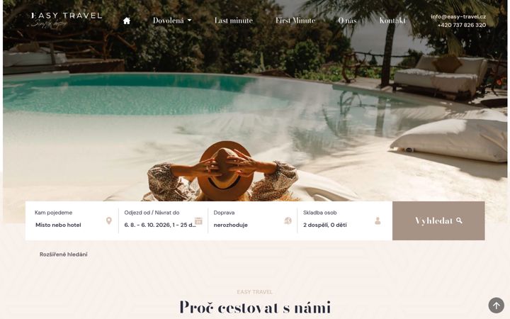 Snímek obrazovky easy-travel.cz