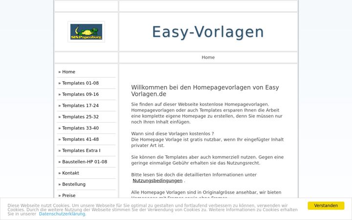 Screenshot of easy-vorlagen.de