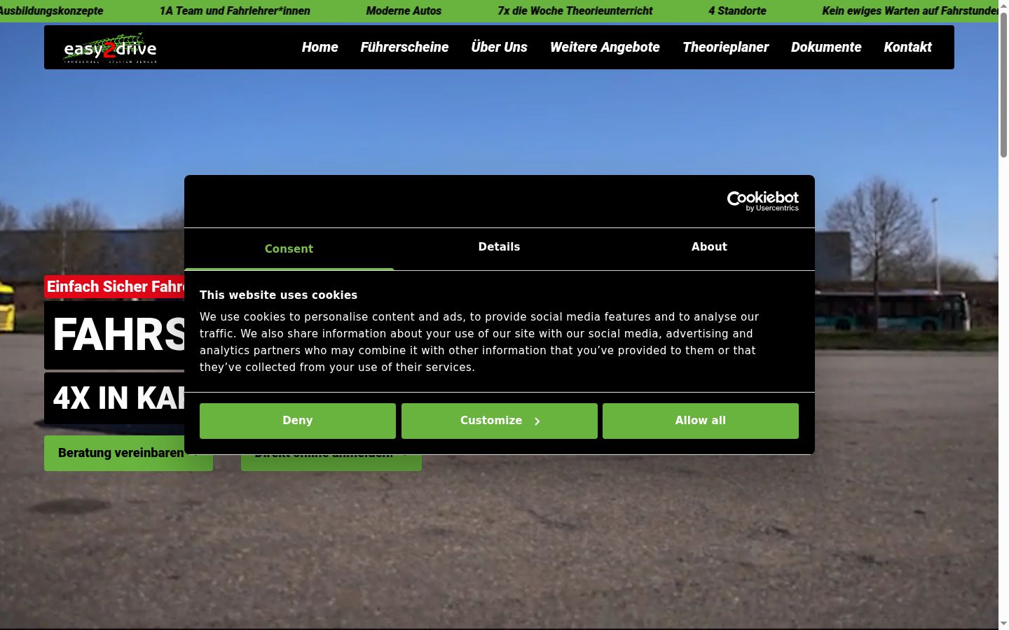 Screenshot tal-banner tal-kunsens muri qabel kwalunkwe interazzjoni