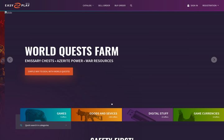 Screenshot of easy2play.com