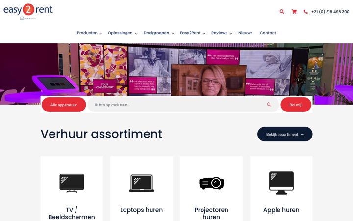 Posnetek zaslona easy2rent.nl