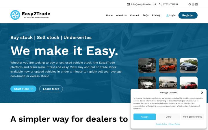 Screenshot of easy2trade.co.uk