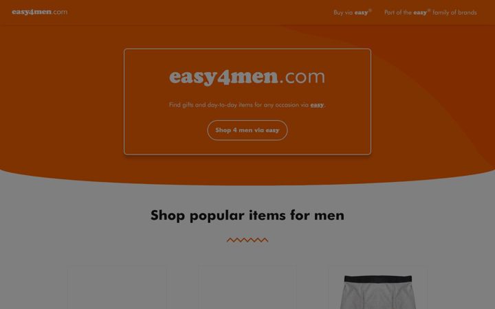 Screenshot of easy4men.com