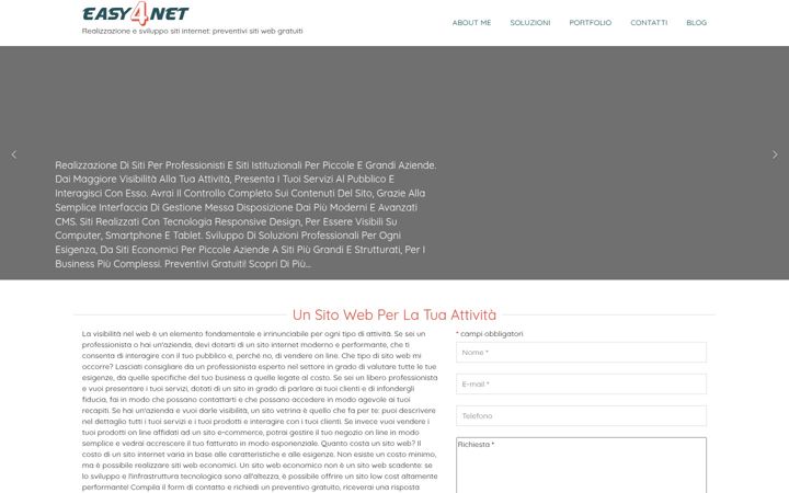 Ekrano kopija easy4net.it