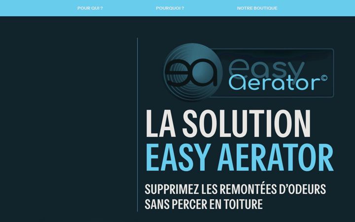 Screenshot of easyaerator.com