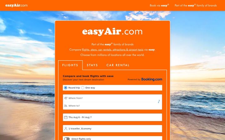 Screenshot of easyair.com