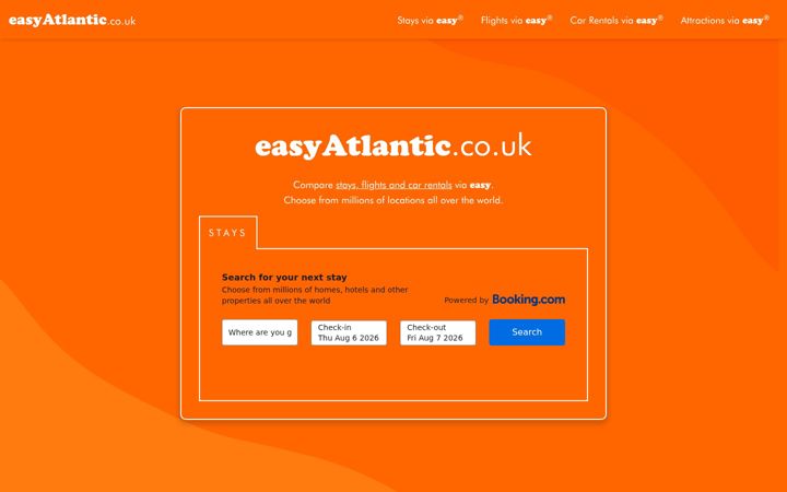 Skjámynd af easyatlantic.co.uk