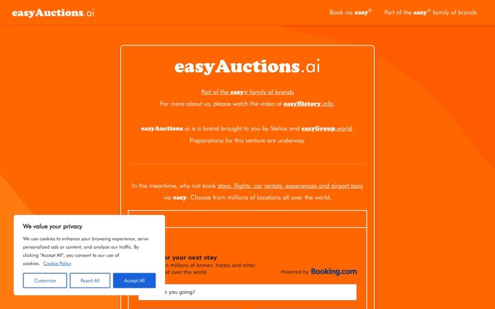 Ekrānuzņēmums no easyauctions.ai