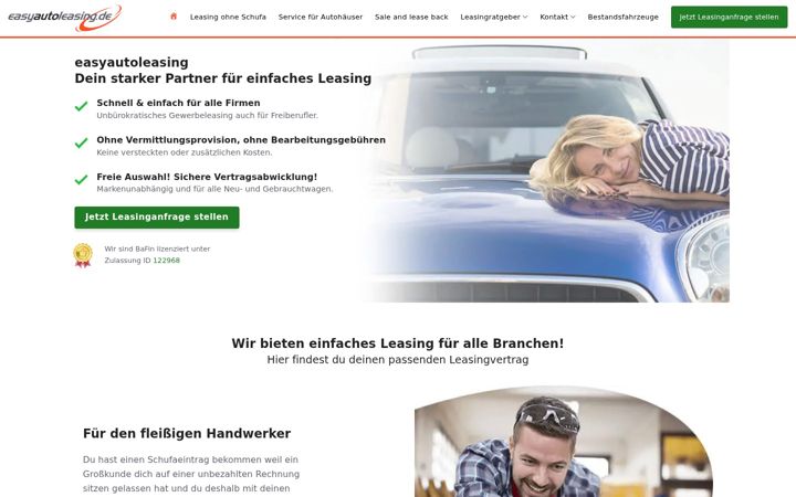 Screenshot of easyautoleasing.de