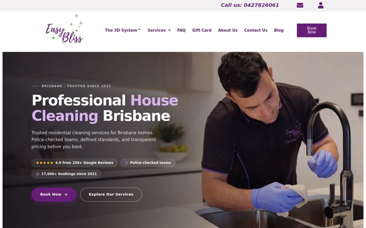 Screenshot van easybliss.com.au