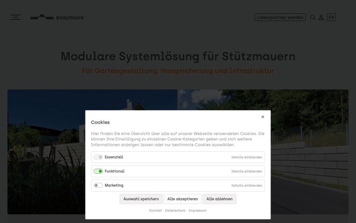 Posnetek zaslona easyblock.at