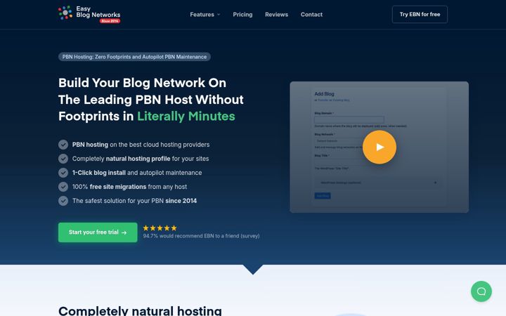 Screenshot of easyblognetworks.com