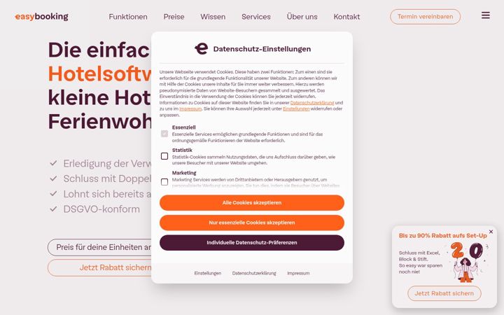Snímek obrazovky easybooking.eu