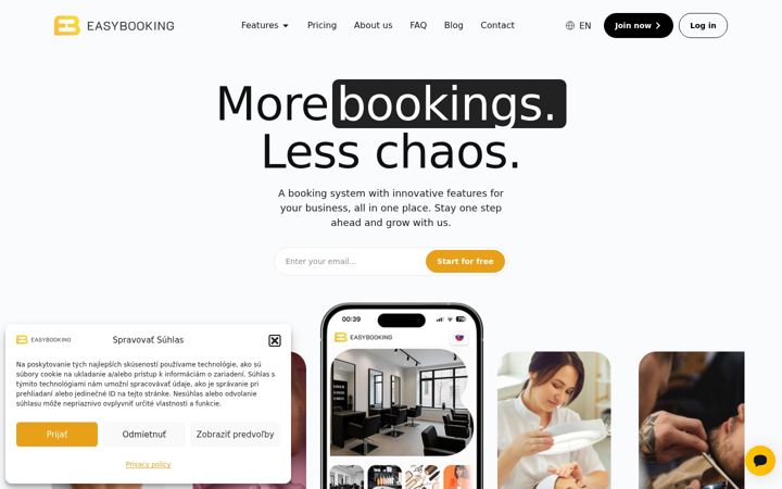Captură de ecran a easybooking.net