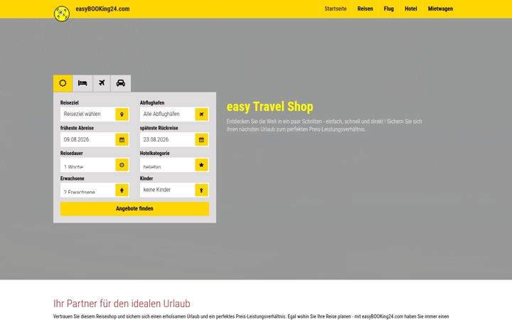 Screenshot of easybooking24.com