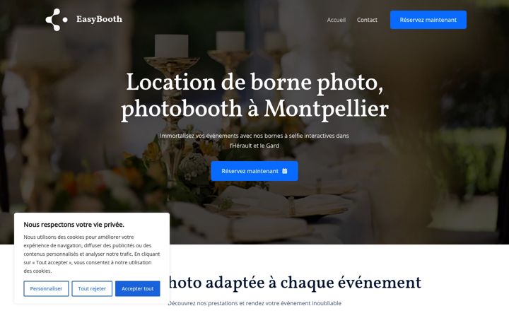 Screenshot of easybooth.fr