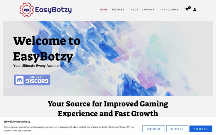Screenshot of easybotzy.com