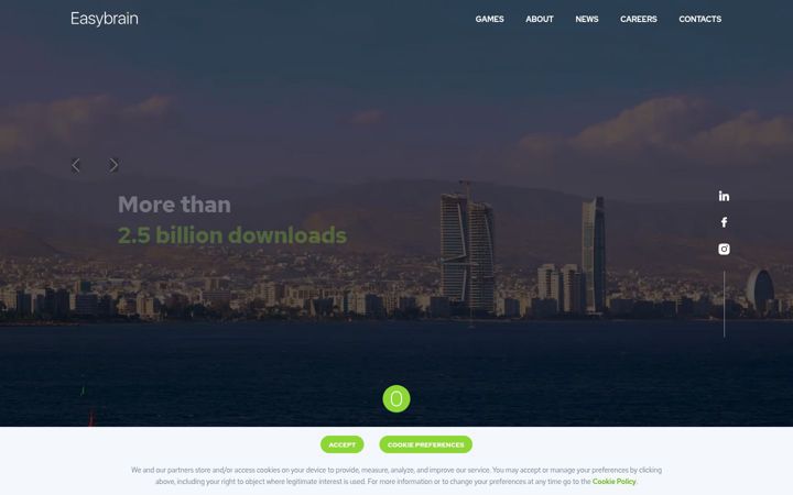 Screenshot ta' easybrain.com