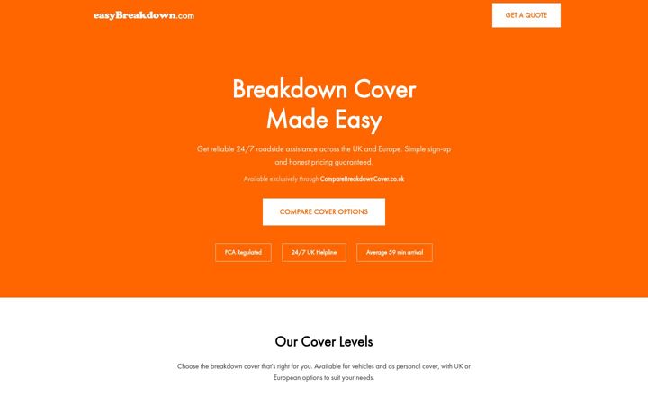 Screenshot of easybreakdown.com
