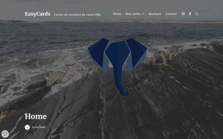Captură de ecran a easycards.org
