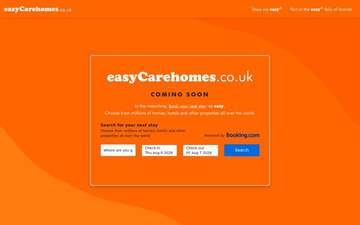 Screenshot of easycarehomes.co.uk