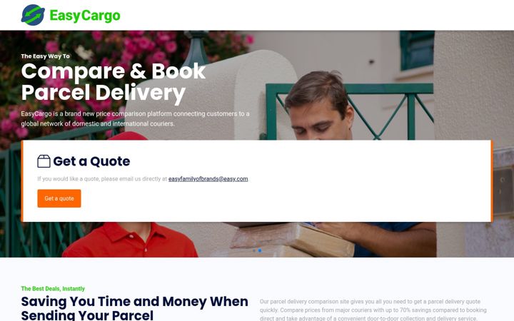 Screenshot of easycargo.uk