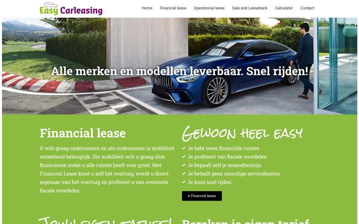Screenshot di easycarleasing.nl