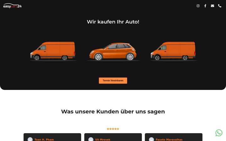 Screenshot of easycars24.de