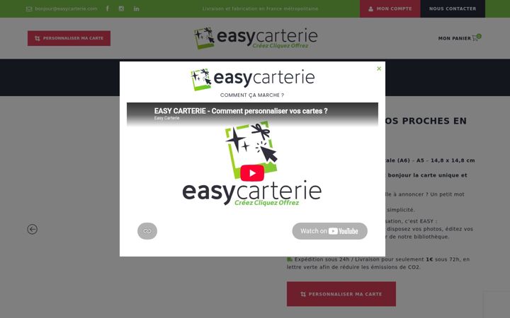 Screenshot of easycarterie.com
