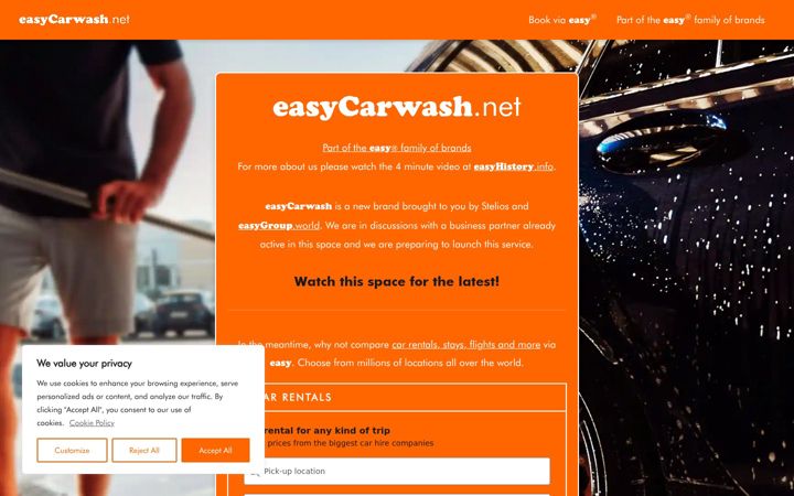 Captură de ecran a easycarwash.net