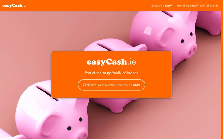 Skärmbild av easycash.ie