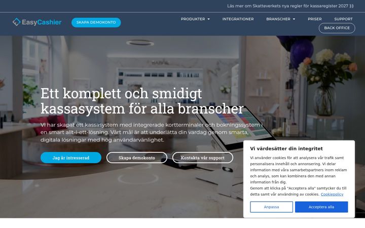 Screenshot ta' easycashier.se