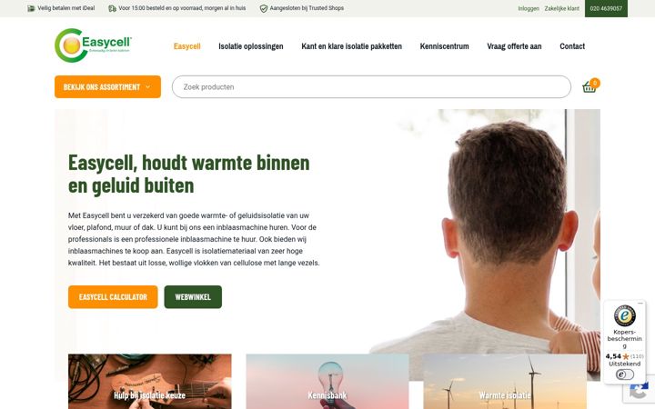 Screenshot di easycell.nl