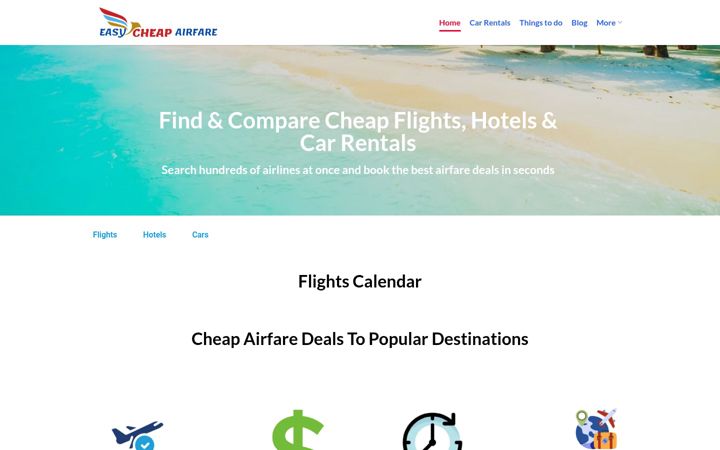 Screenshot of easycheapairfare.com