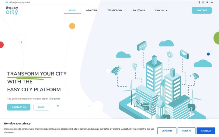 Screenshot of easycity.cloud