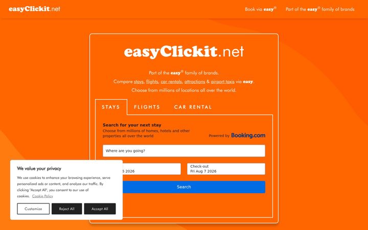 Captură de ecran a easyclickit.net