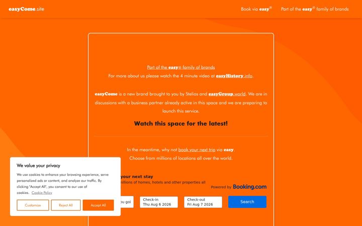 Screenshot of easycome.site