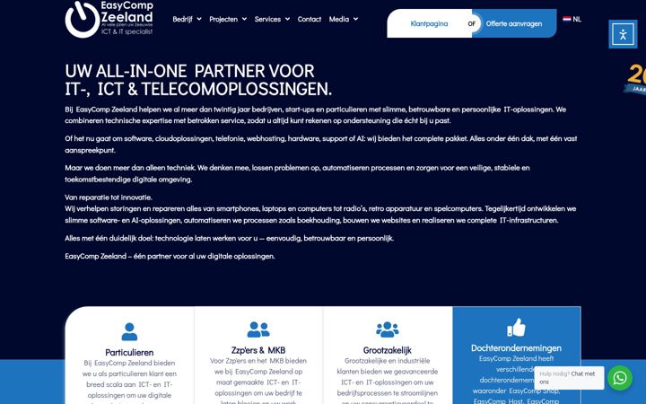 Screenshot di easycompzeeland.nl