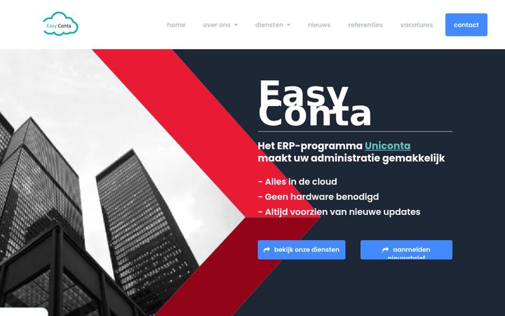 Screenshot di easyconta.nl